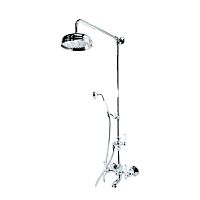 Wall-mounted shower set 8328-C/8329 SERIEStraditionalwith hand showerwith fixed-column shower head