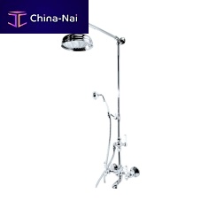 Wall-mounted shower set 8328-C/8329 SERIEStraditionalwith hand showerwith fixed-column shower head