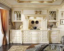 Traditional kitchen BEATRICEwoodenislandwith handle