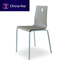 Contemporary chair DOMINOindoorwoodenleather