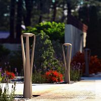 Urban bollard light METIS contemporarywith tempered glass diffusercast aluminum