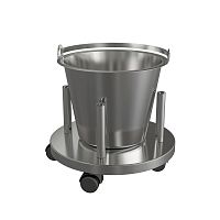 Trolley-mounted surgical basin stand 233226stainless steel