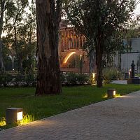 Garden bollard light CREAMurbancontemporarygalvanised steel
