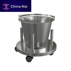 Trolley-mounted surgical basin stand 233226stainless steel