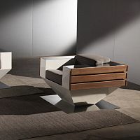 Contemporary armchair Convivio & Simposiocottonfiberglassepoxy
