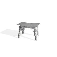 Industrial design stool BLADE metalconcrete basehandmade