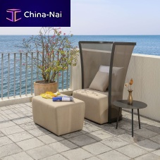 Contemporary armchair BOLEROSunbrella®Batyline®aluminum