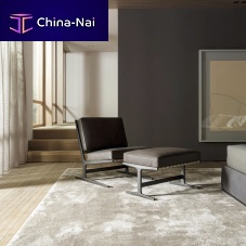 Contemporary armchair PAULAleathermetalwith footrest