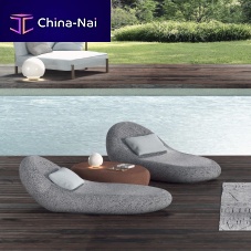 Contemporary sun lounger FLIRTSTONE concrete1-persongray
