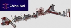Plastic film recycling line PET