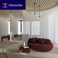Plain sheer curtain fabric STYLO polyesterwashabletransparent