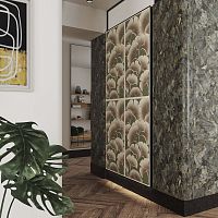 Wall-mounted decorative panel BilobacoverLEDpaper