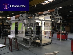 Fabric inspection machine with winder