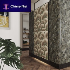 Wall-mounted decorative panel BilobacoverLEDpaper