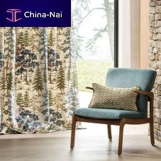 Curtain fabric VANA nature patternpolyestercotton