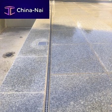 Slot drainage channel galvanised steel gratestainless steel gratefor public spaces