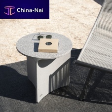 Contemporary side table ASPIC 001concreteconcrete baseround