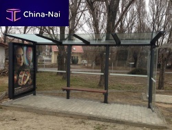 Metal bus shelter E4/ ECOglass