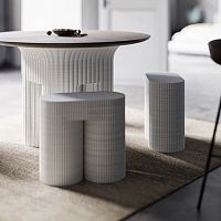 Contemporary stool GATHERresinresin basewhite
