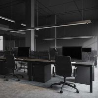 Hanging light fixture ALPHALEDverticaltrapezoidal
