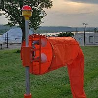 Airport wind cone HP0908with mastinternally illuminated