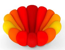 Contemporary fireside chair ANEMONEfabric