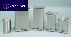Stainless steel waste bin for hazardous wastewith lid