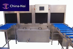 Spray washing tunnel
