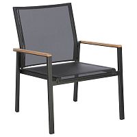 Contemporary club chair AuraTextilene®teakaluminum