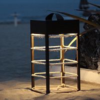 Public space bollard light CASTA DIVA ROPEcontemporarystainless steelopal