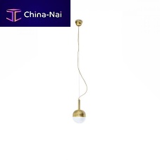 Contemporary ceiling light NIKUroundglasspolished brass