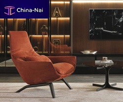 Contemporary armchair ERMESfabricleatherpolyurethane