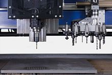 Tapping drilling unit cutting