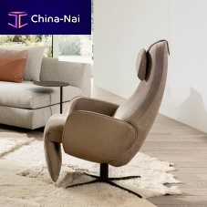 Contemporary relaxing armchair COSY GHOSTleatherfabricsteel