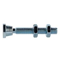 Stud with articulated head 101 seriesthreadedsteelwith 2 nuts
