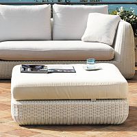 Contemporary ottoman Agor fabricaluminumsynthetic fiber