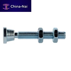 Stud with articulated head 101 seriesthreadedsteelwith 2 nuts