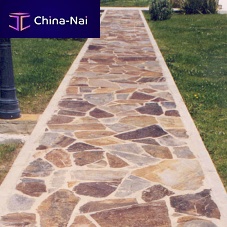 Slate paver MULTICOLORoutdoorpedestrianfor public spaces