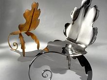 Organic design chair OAK LEAFindoormetalhome