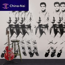 Contemporary wallpaper ELVISfabricpatternedblack