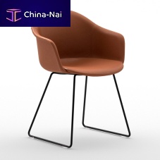 Contemporary chair Mni Armshell SLindoorfabricleather
