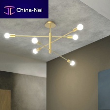 Contemporary chandelier ANNA brushed brass6 light4 light