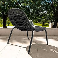 Contemporary fireside chair PANAMA ropefabricaluminum
