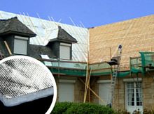 Insulating roofing barrier SKYTECH PRO®aluminized fiberglass fabric