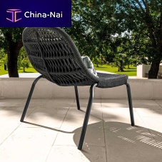 Contemporary fireside chair PANAMA ropefabricaluminum