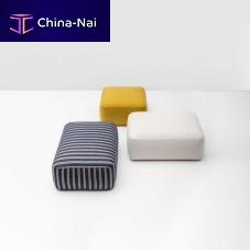 Contemporary pouf Wowsfabricsquareround