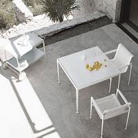 Contemporary dining table 1966steelporcelaincast aluminum base