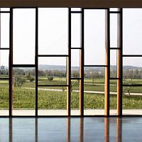 Panel curtain wall woodenmirror