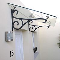 Door canopy GALAaluminumglassinclined