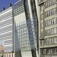Stainless steel solar shading FUNDACION CAIXA GALICIA, LA CORUNA - SPAINfor facadevertical